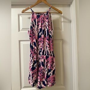 XS Lilly Pulitzer pink and navy romper